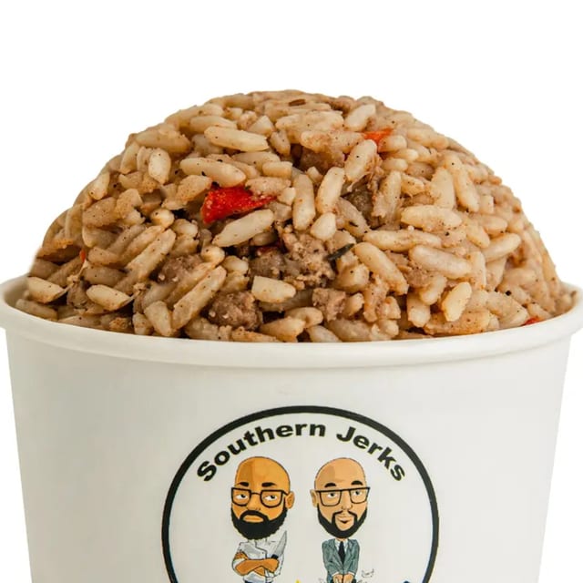 Large Jerk Dirty Rice.